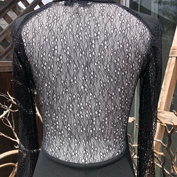 Robert Rodriguez Lace Sleeves Scoop Neck Mini LBD - Picture 7 of 11